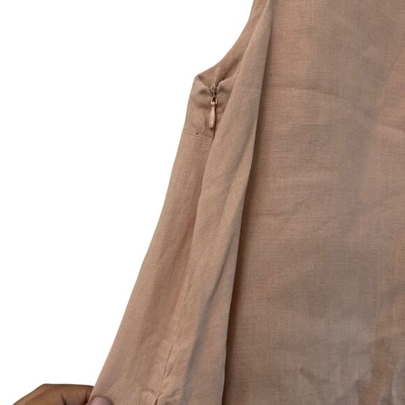 United Color of Benetton Coral Linen Sleeveless Coastal Sundress Womens XSmall - Picture 8 of 8